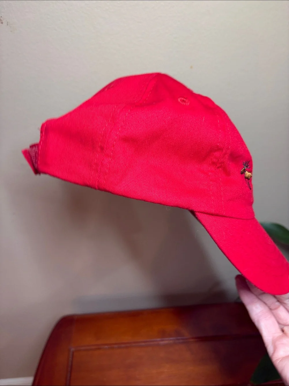 Alaska Kids Red Moose Embroidered Baseball Cap